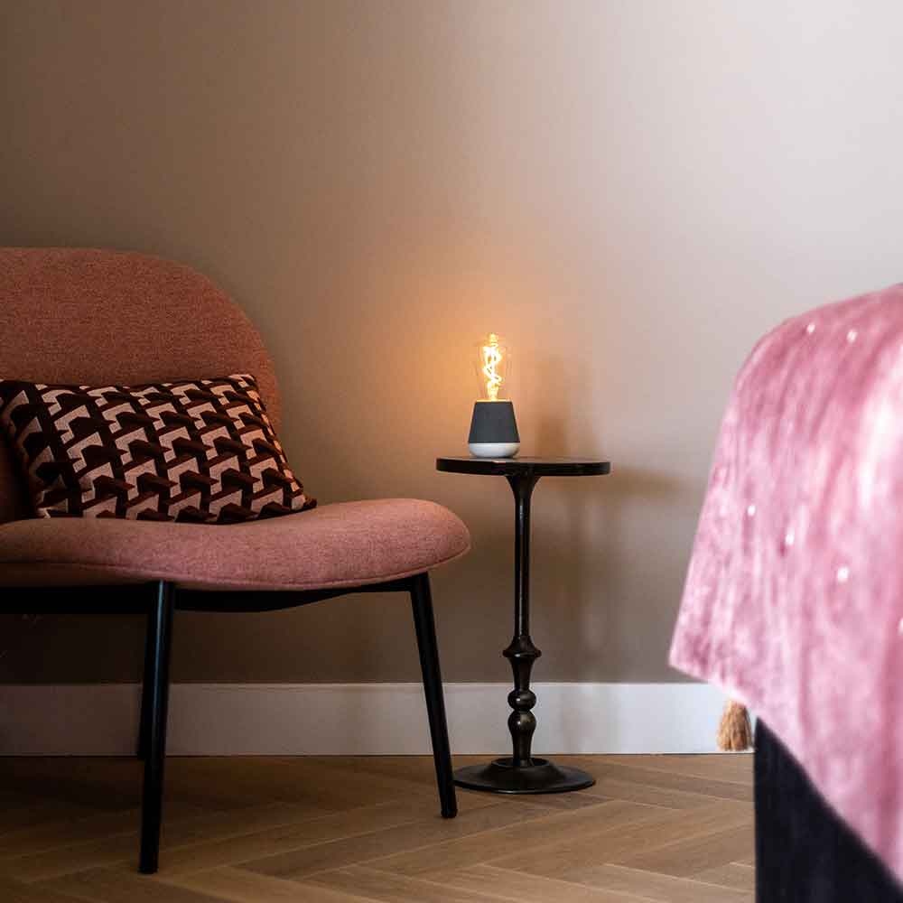 One rechargeable soft dark grey candle light