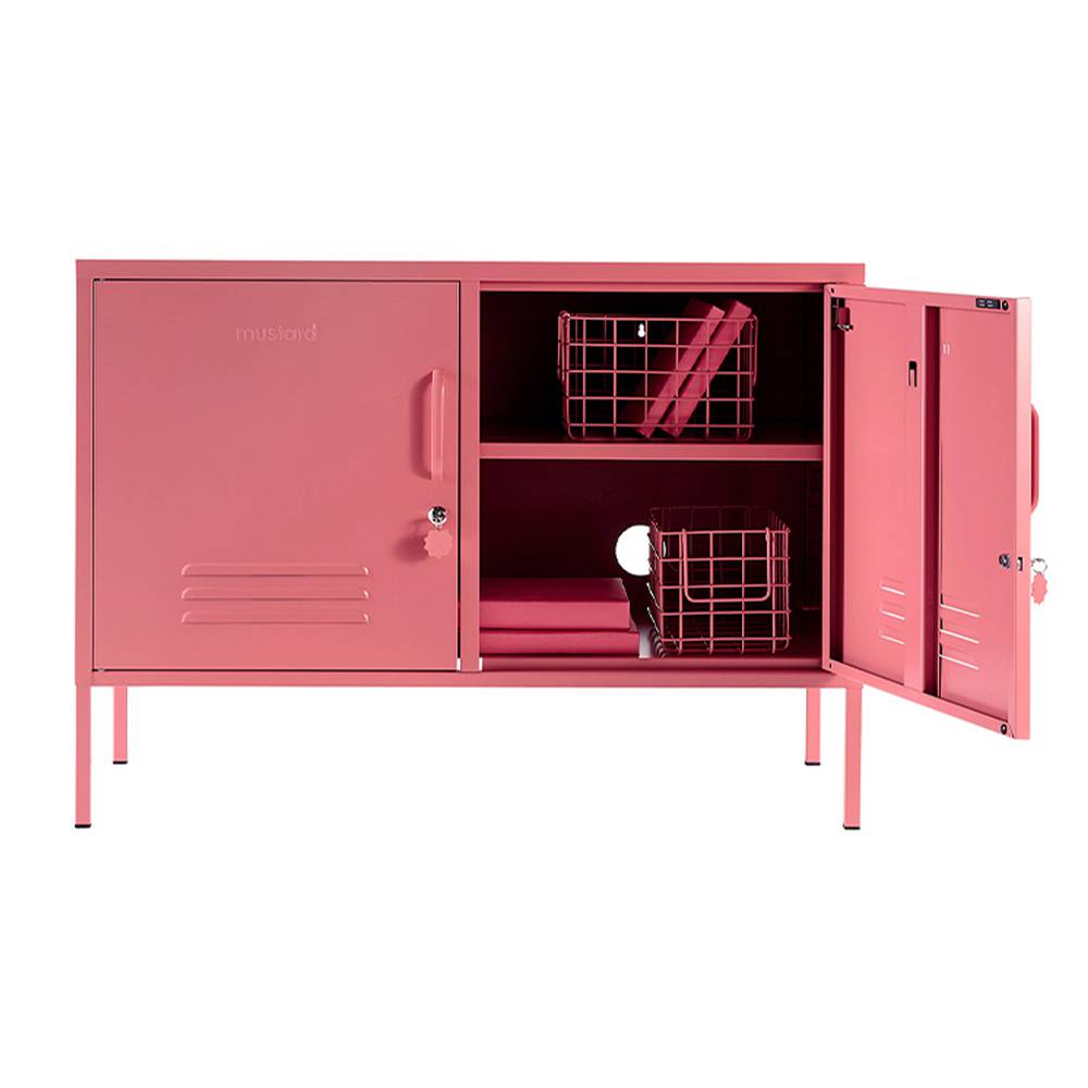 ארונית מתכת Lowdown ורוד כהה