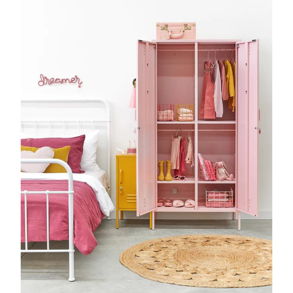 ארון מתכת Twinny ורוד בהיר