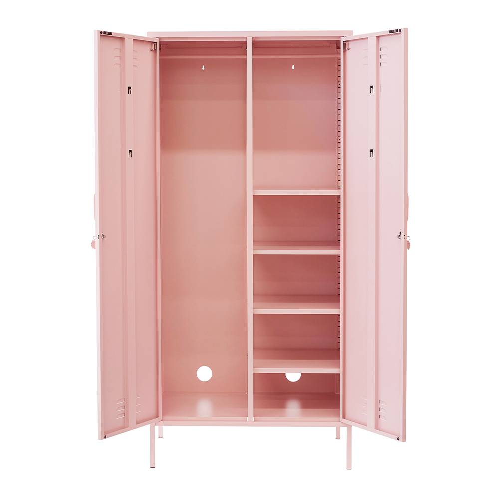 ארון מתכת Twinny ורוד בהיר