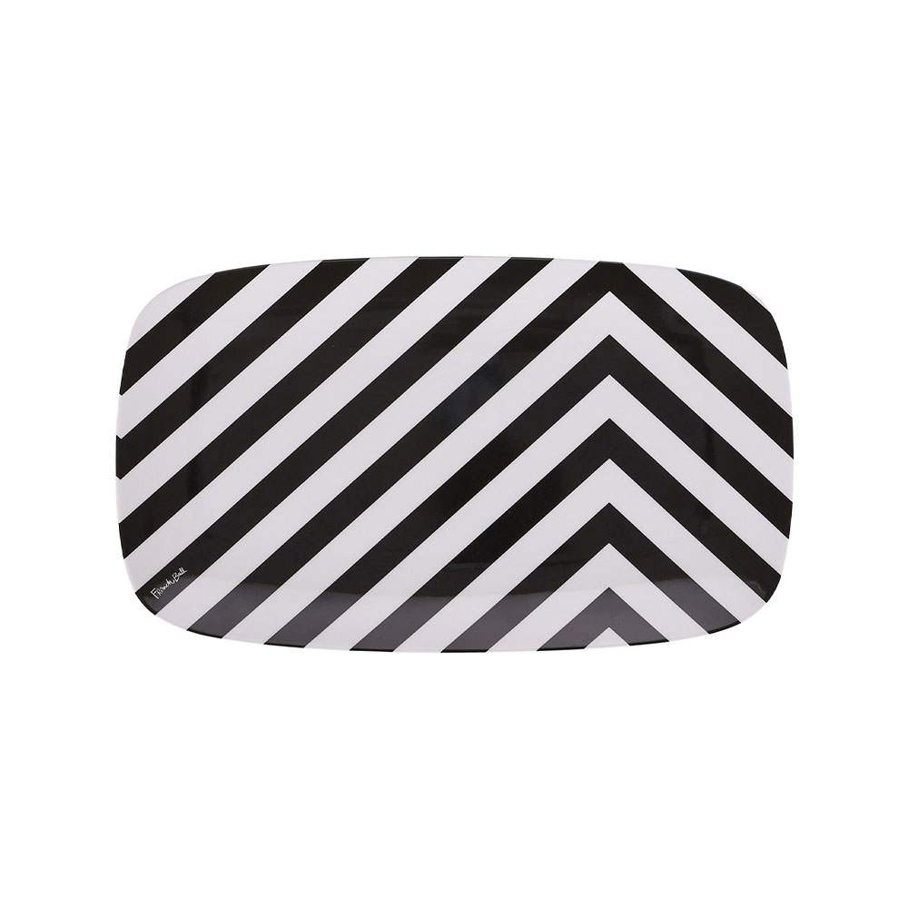 מגש מלבני קטן Black White
