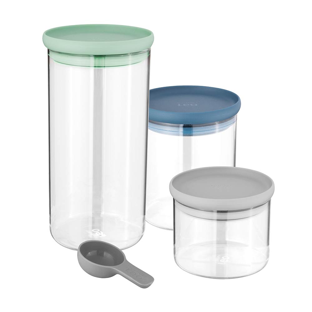 Set of 3 Glass Food Containers