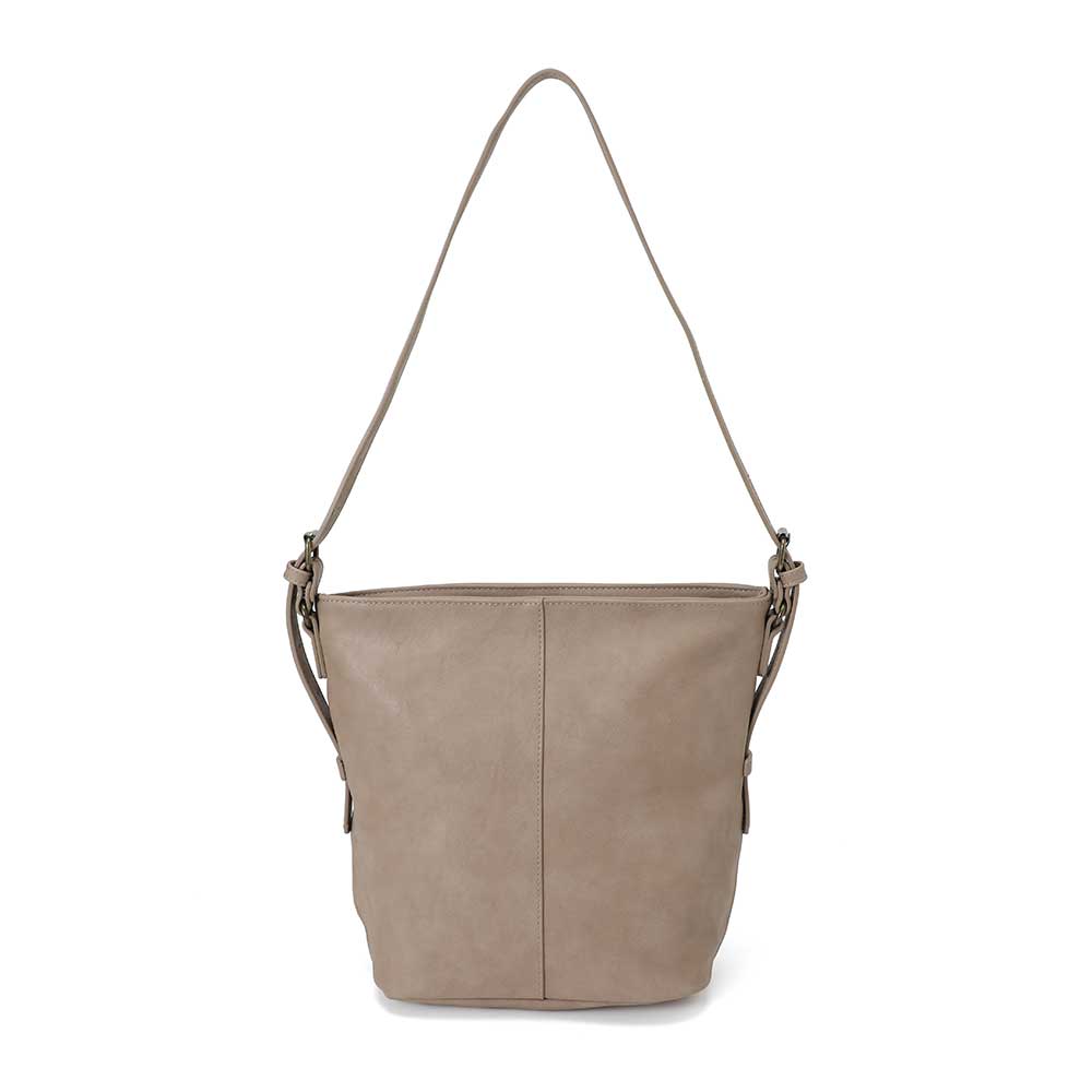 Grey beige Bucket shoulder bag