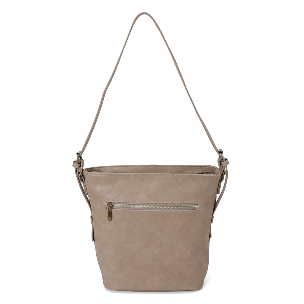 Grey beige Bucket shoulder bag