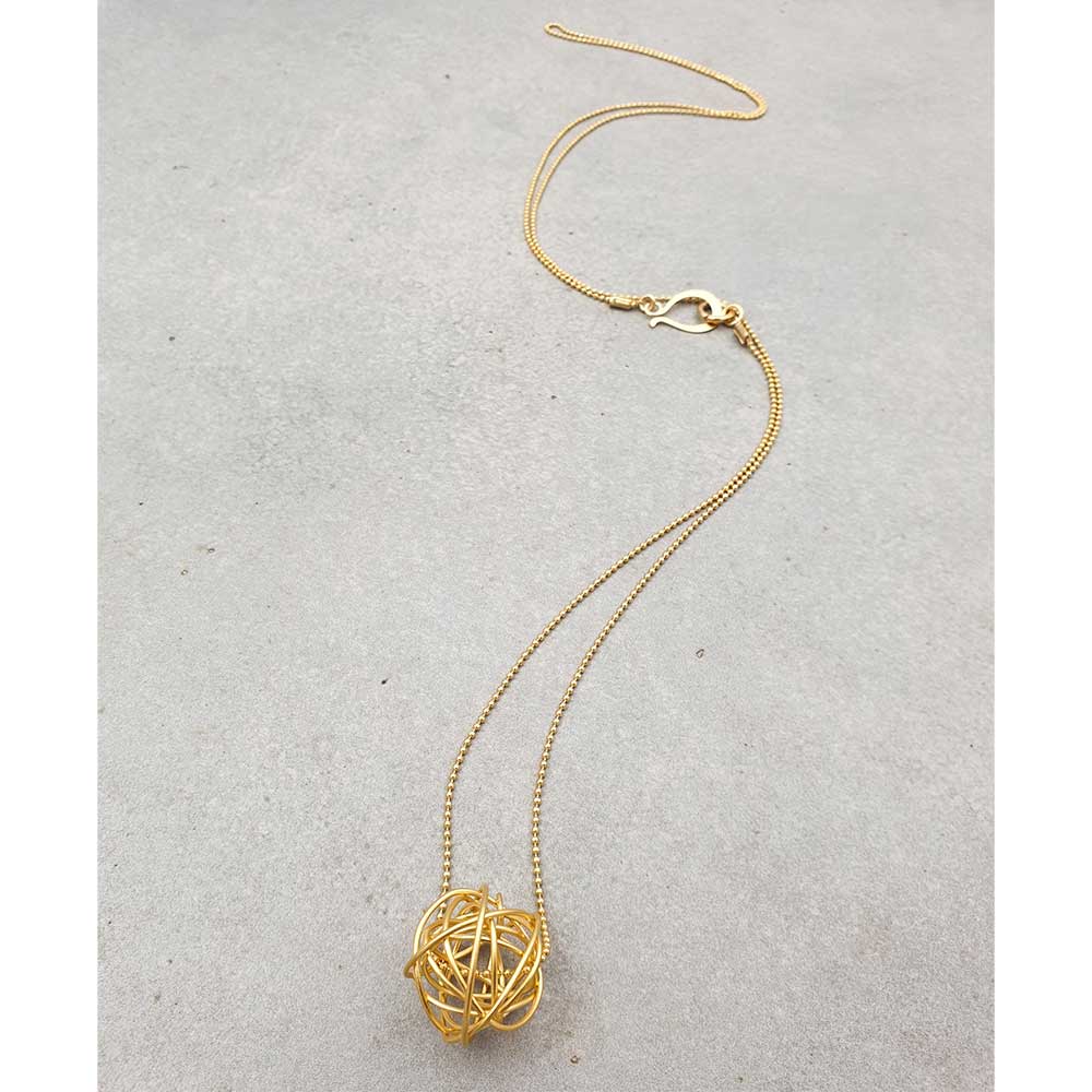 שרשרת סינגל כדור סבך זהב