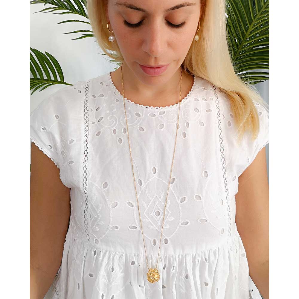 שרשרת סינגל כדור סבך זהב