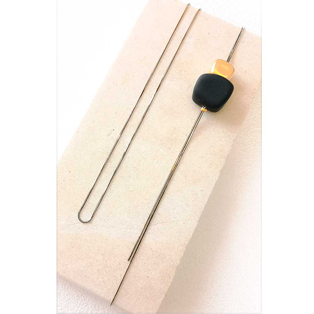 שרשרת קוביות מלבניות שחור