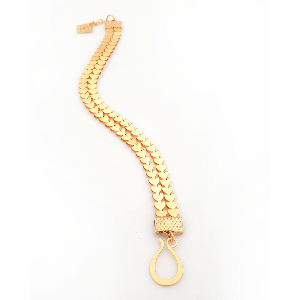 צמיד רצף לבבות כפול