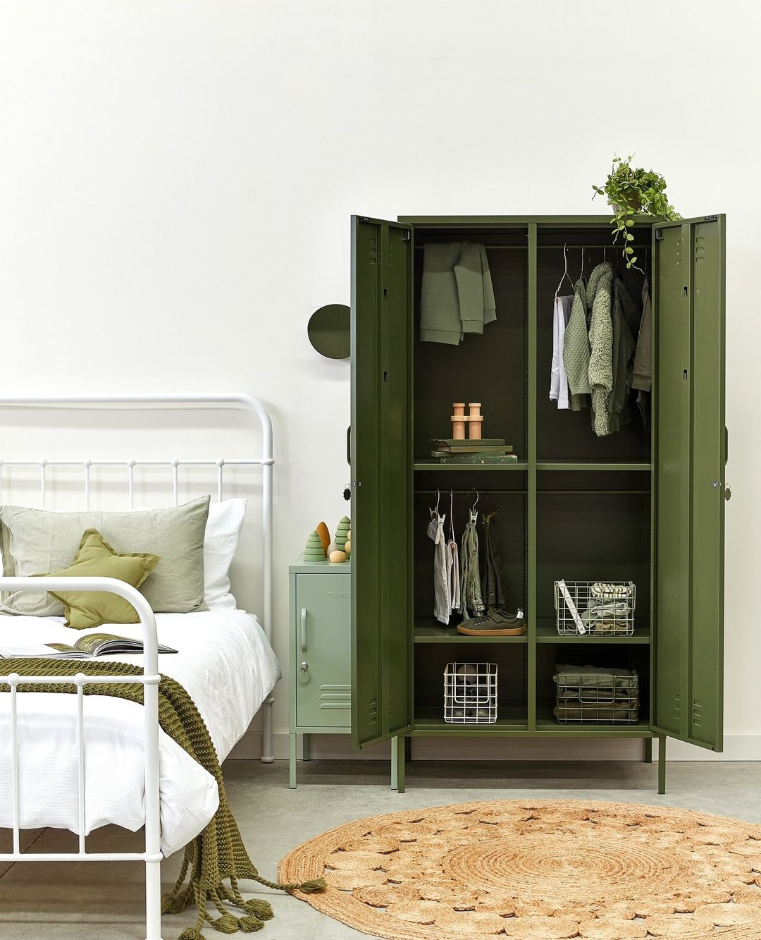 ארון מתכת Twinny ירוק זית