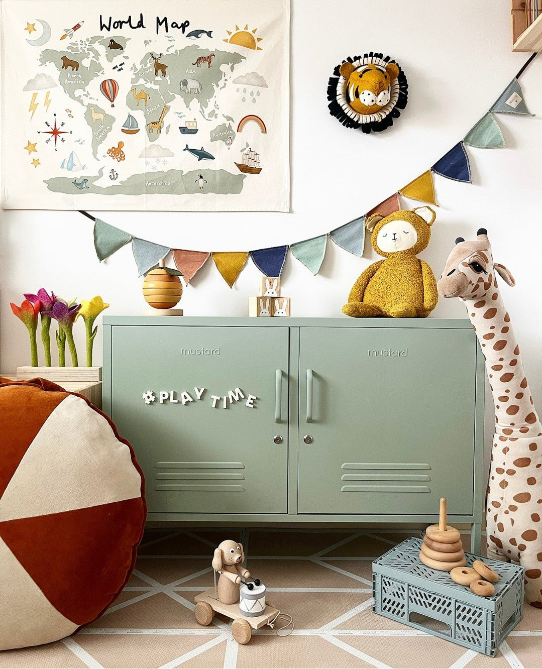 ארונית מתכת Lowdown ירוק בהיר