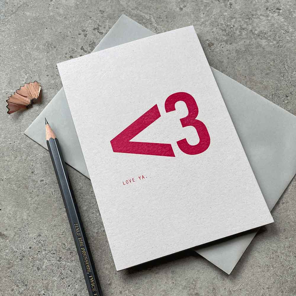 כרטיס ברכה Love Ya