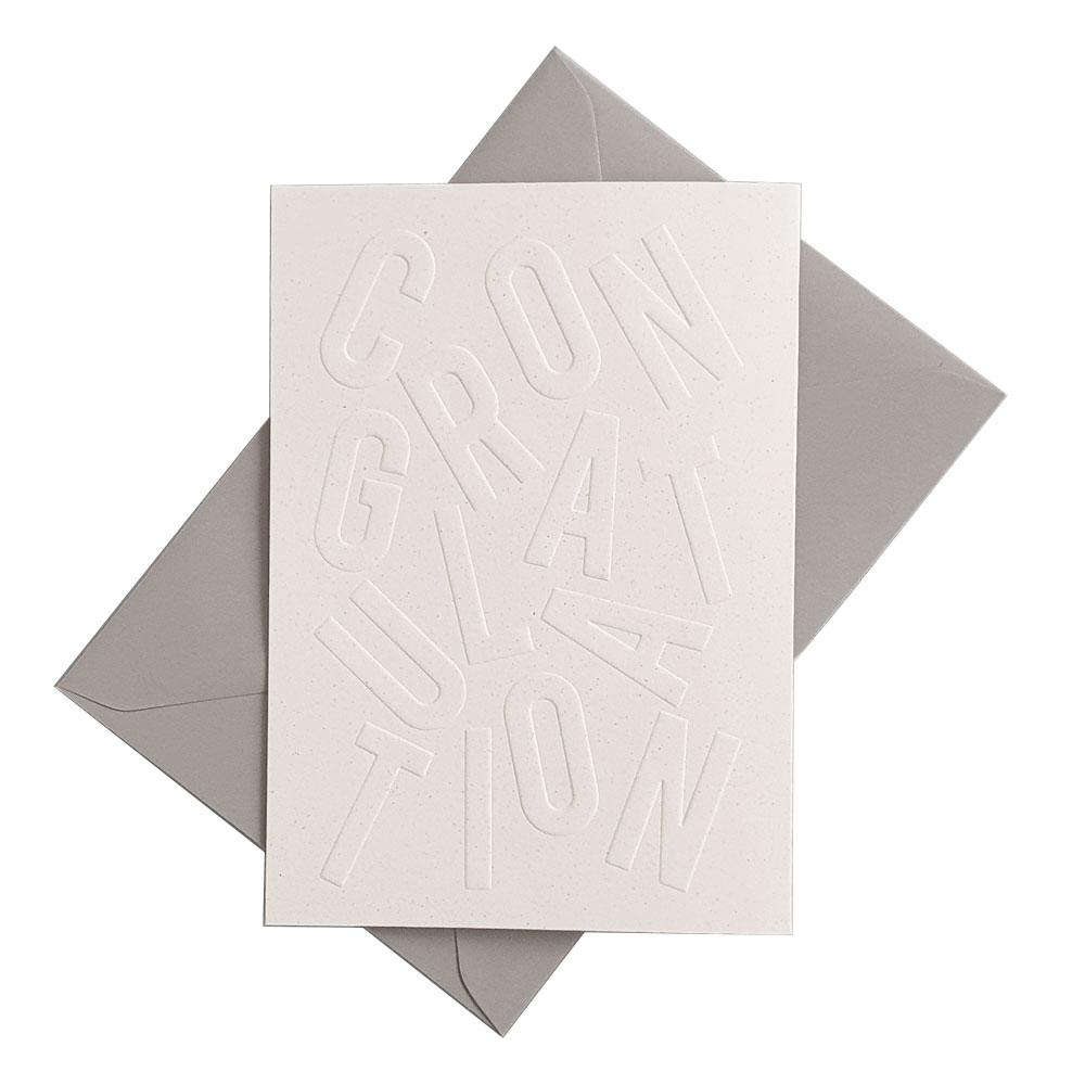 כרטיס ברכה לבן