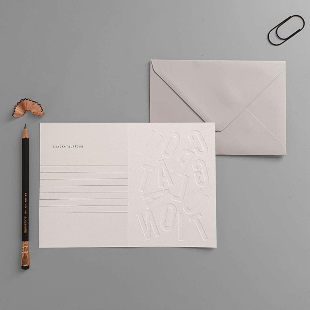 כרטיס ברכה לבן