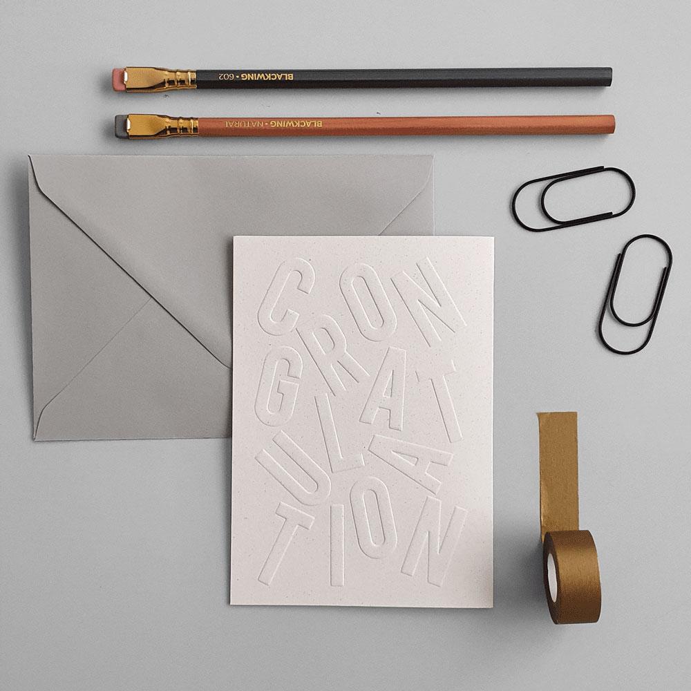 כרטיס ברכה לבן