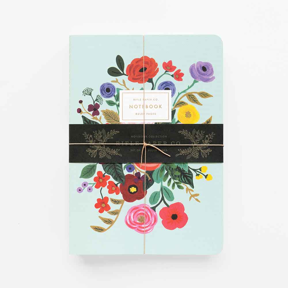 Garden Party Notebook Trio