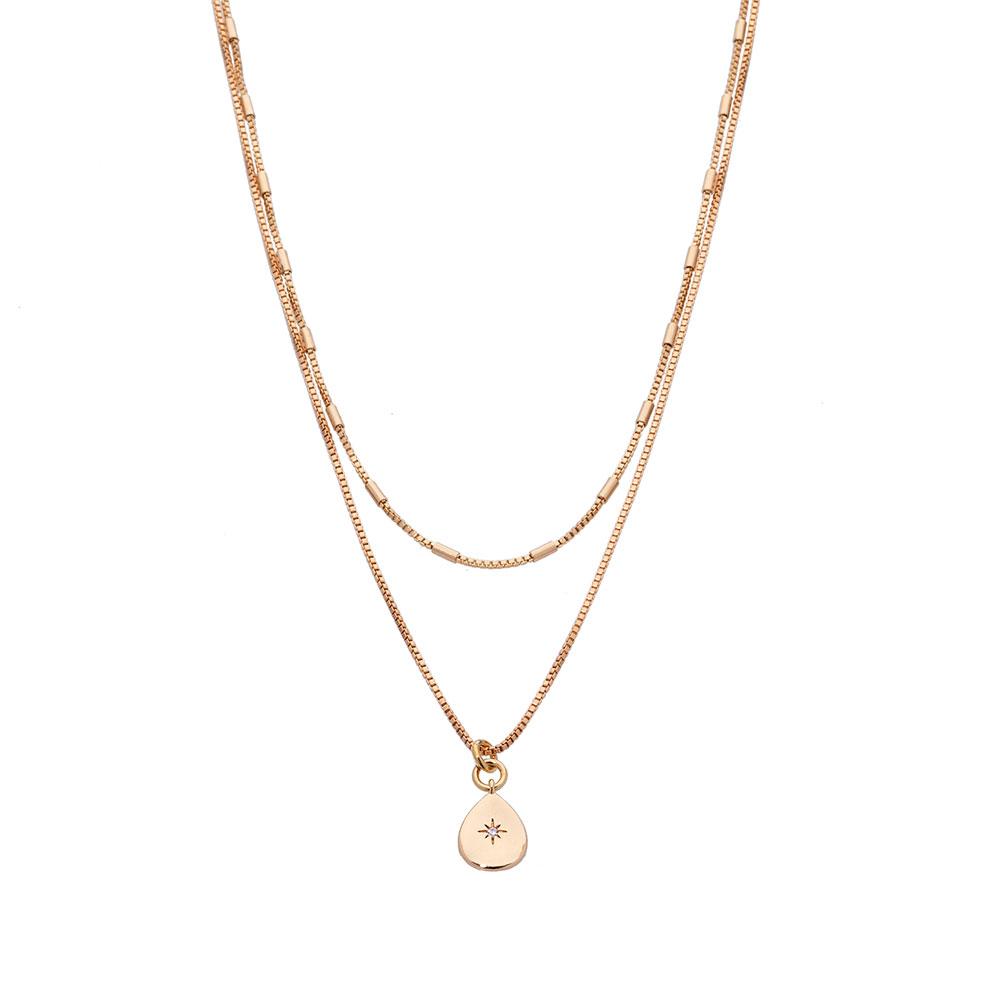 שרשרת טיארה טיפה זהב