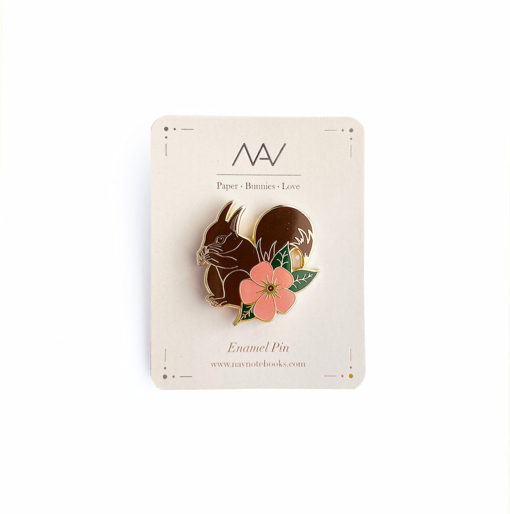 Enamel squirrel pin