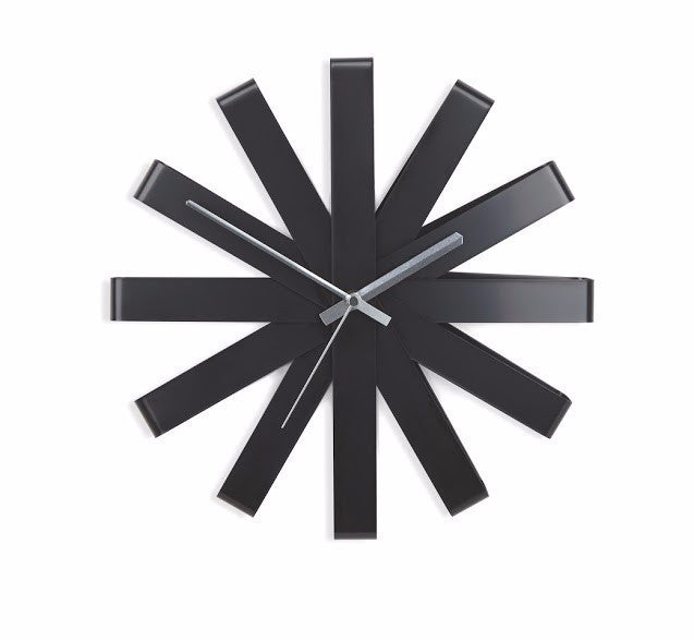 שעון קיר Ribbon שחור