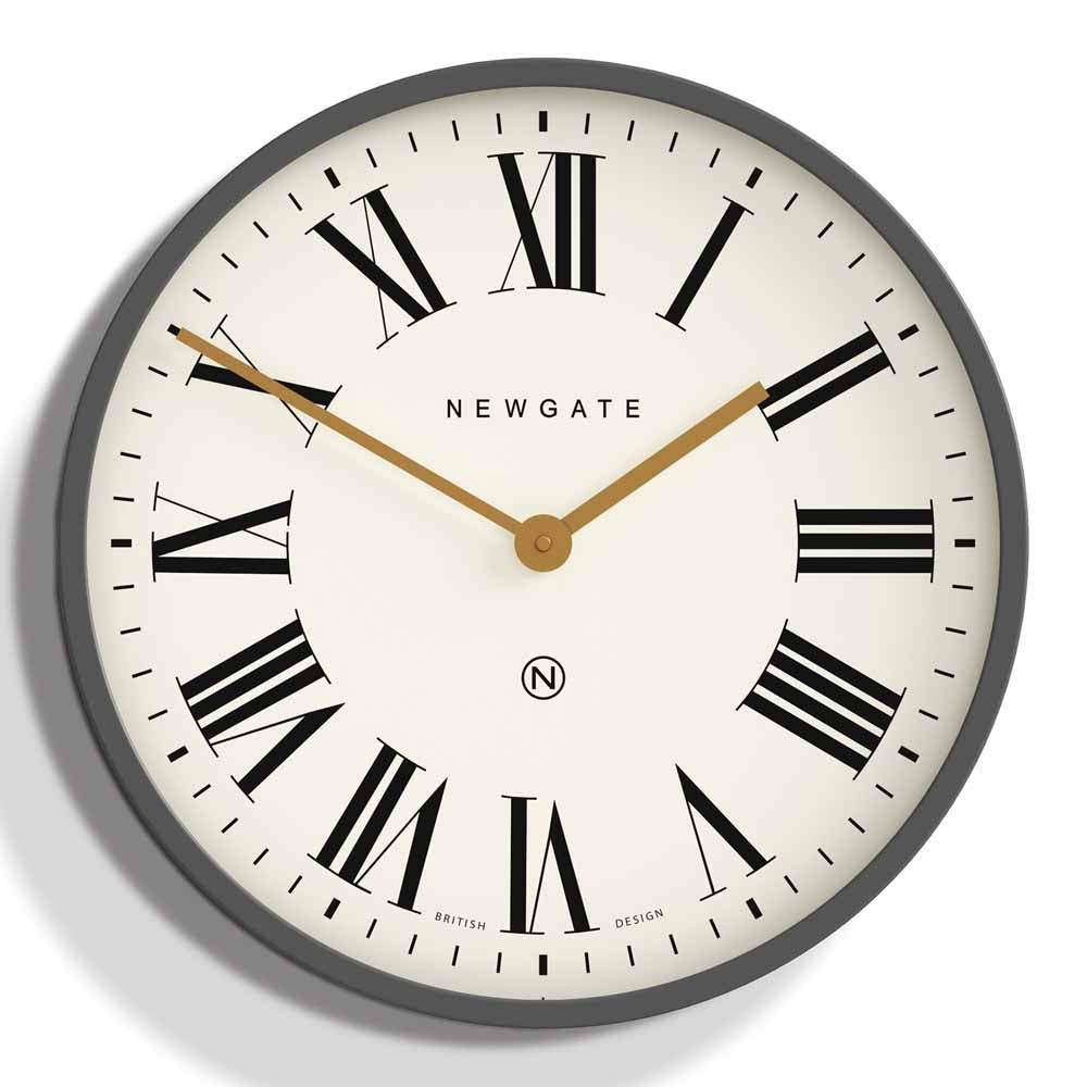 שעון קיר Mr Butler אפור כהה