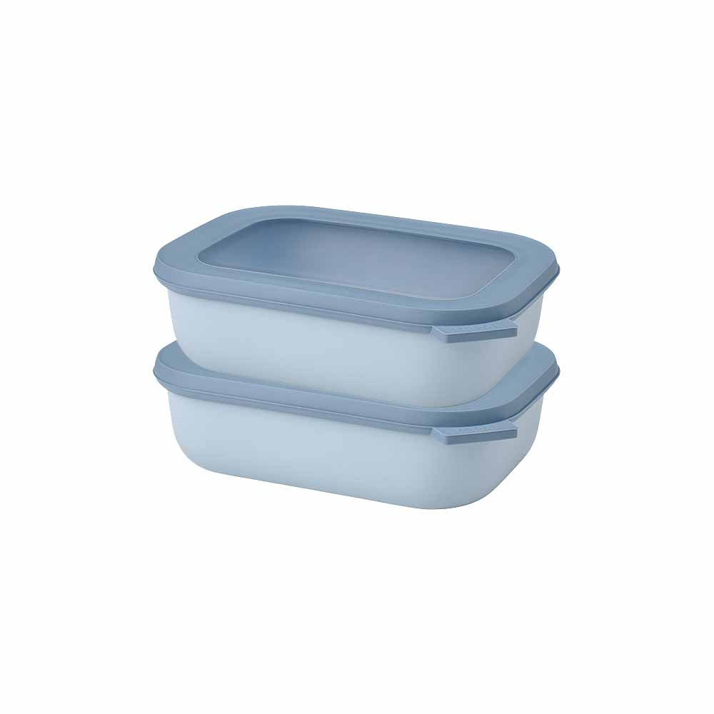 סט 2 קופסאות אחסון מלבניות CIRQULA 1 ליטר - תכלת