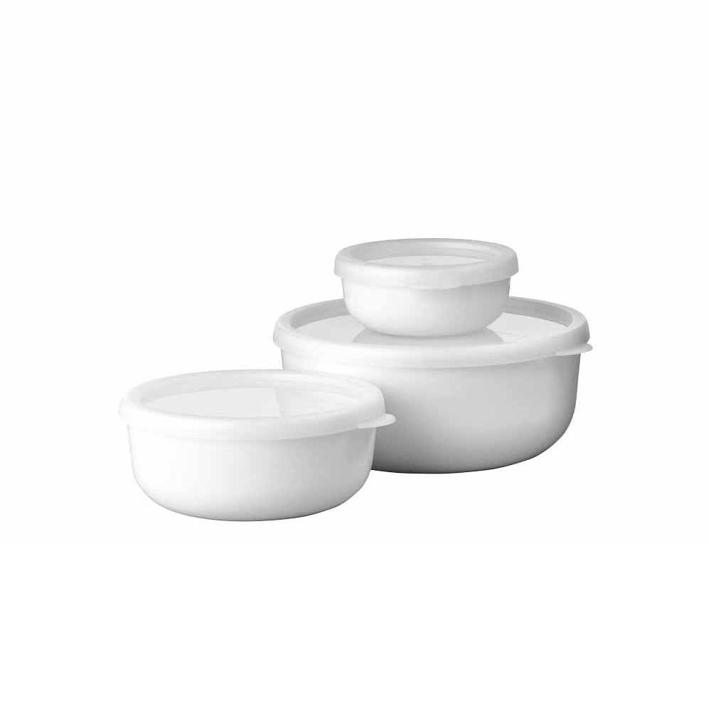סט 3 קערות אוכל עגולות LUMINA לבן