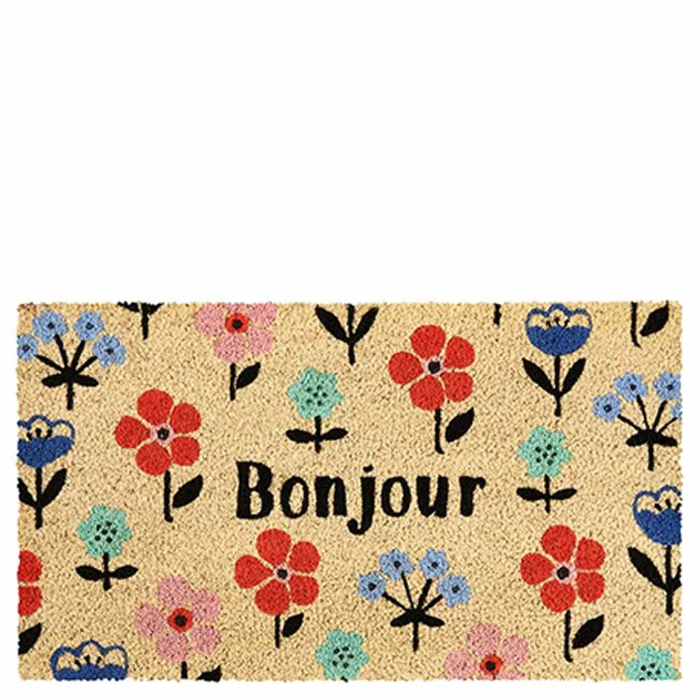 שטיח כניסה פרחוני Bonjour