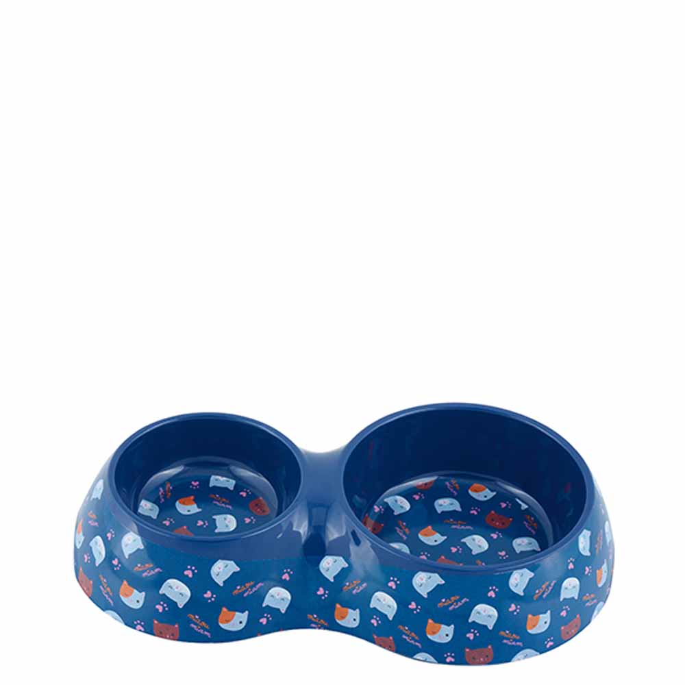 קערת אוכל כפולה לחיות מחמד