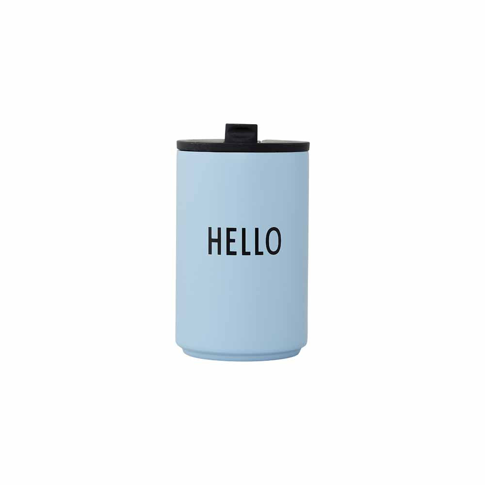 כוס שתיה תרמית HELLO תכלת