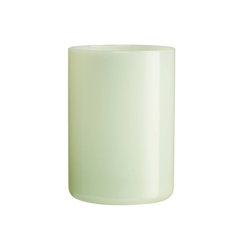 כוס זכוכית חלבית - ירוק