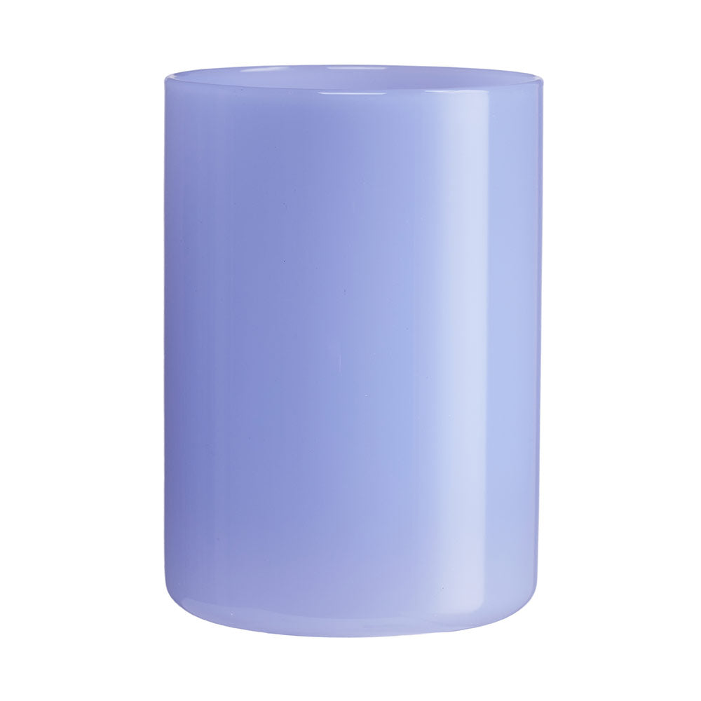 כוס זכוכית חלבית - כחול