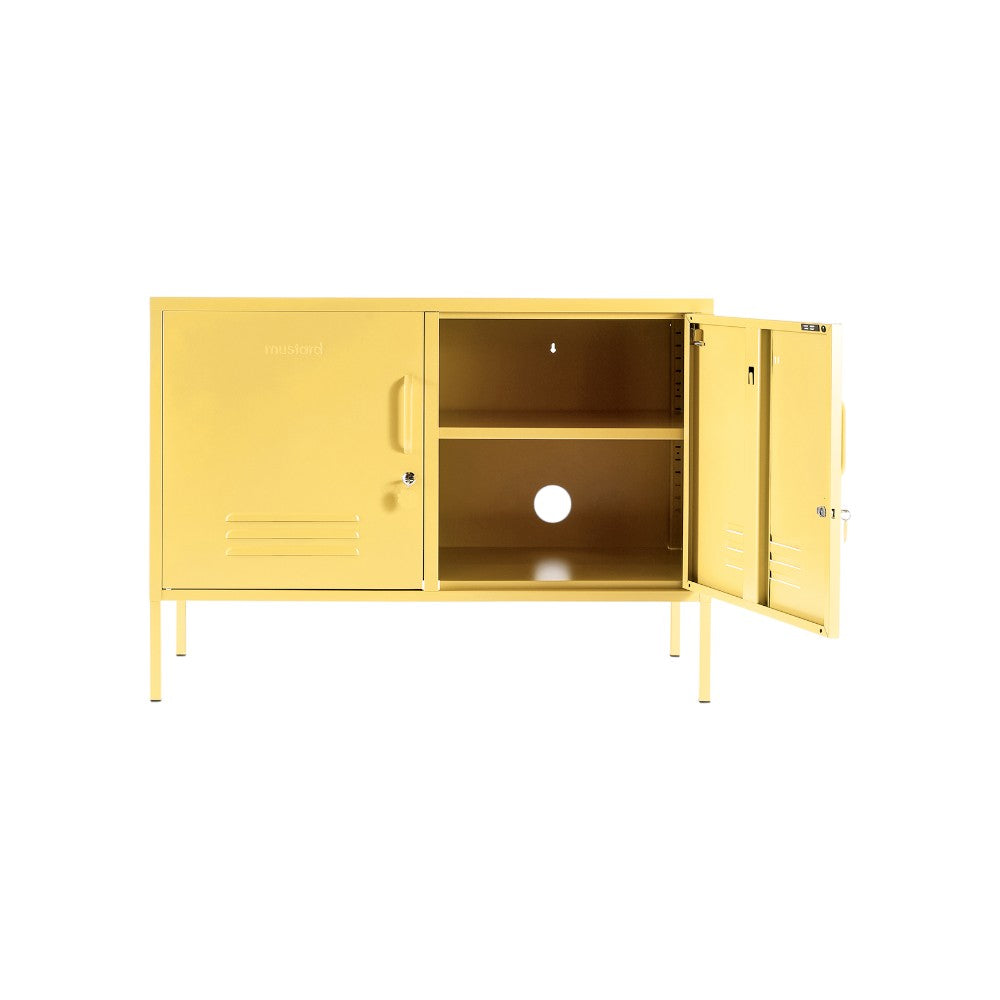Lowdown Metal Cabinet Grey Yellow