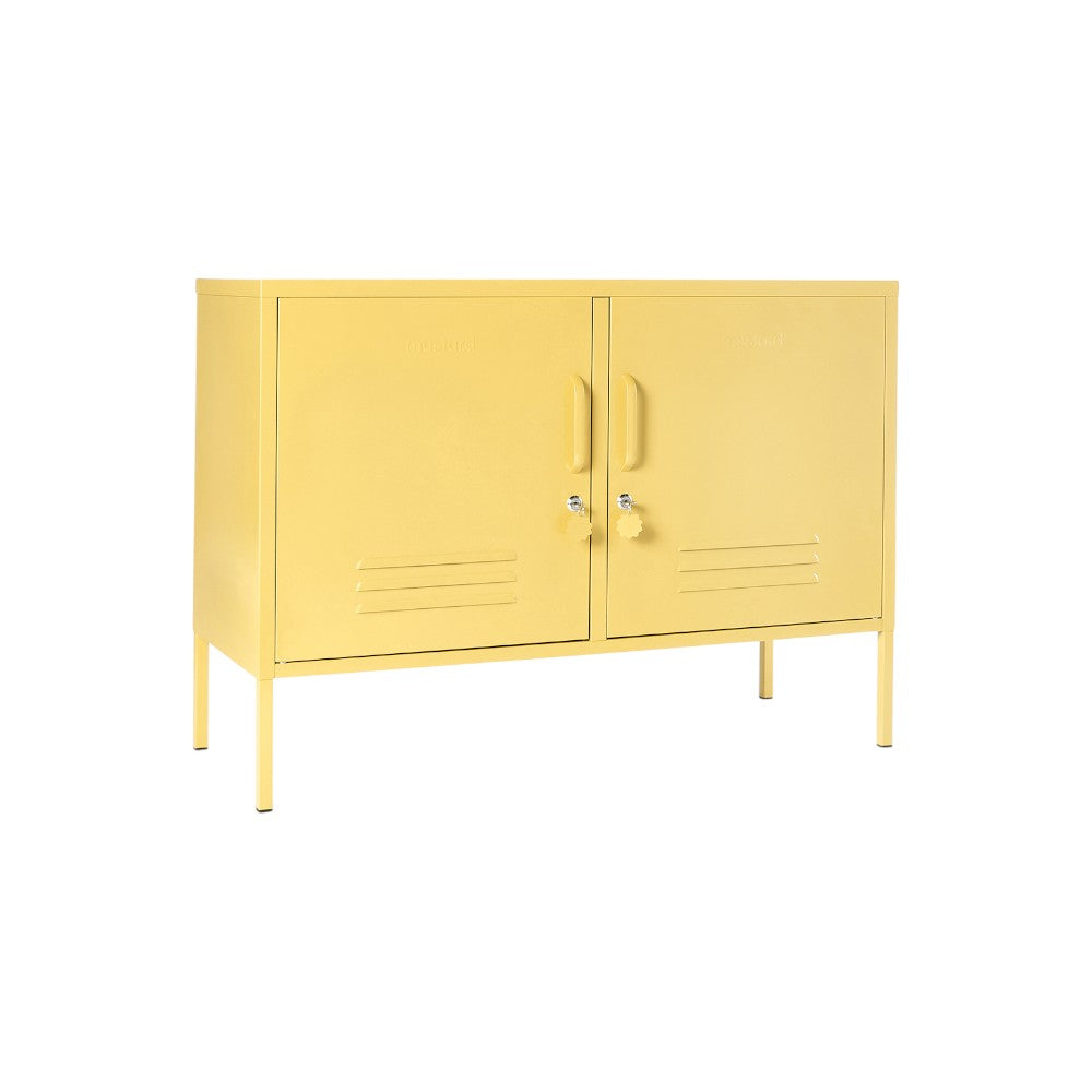 Lowdown Metal Cabinet Grey Yellow