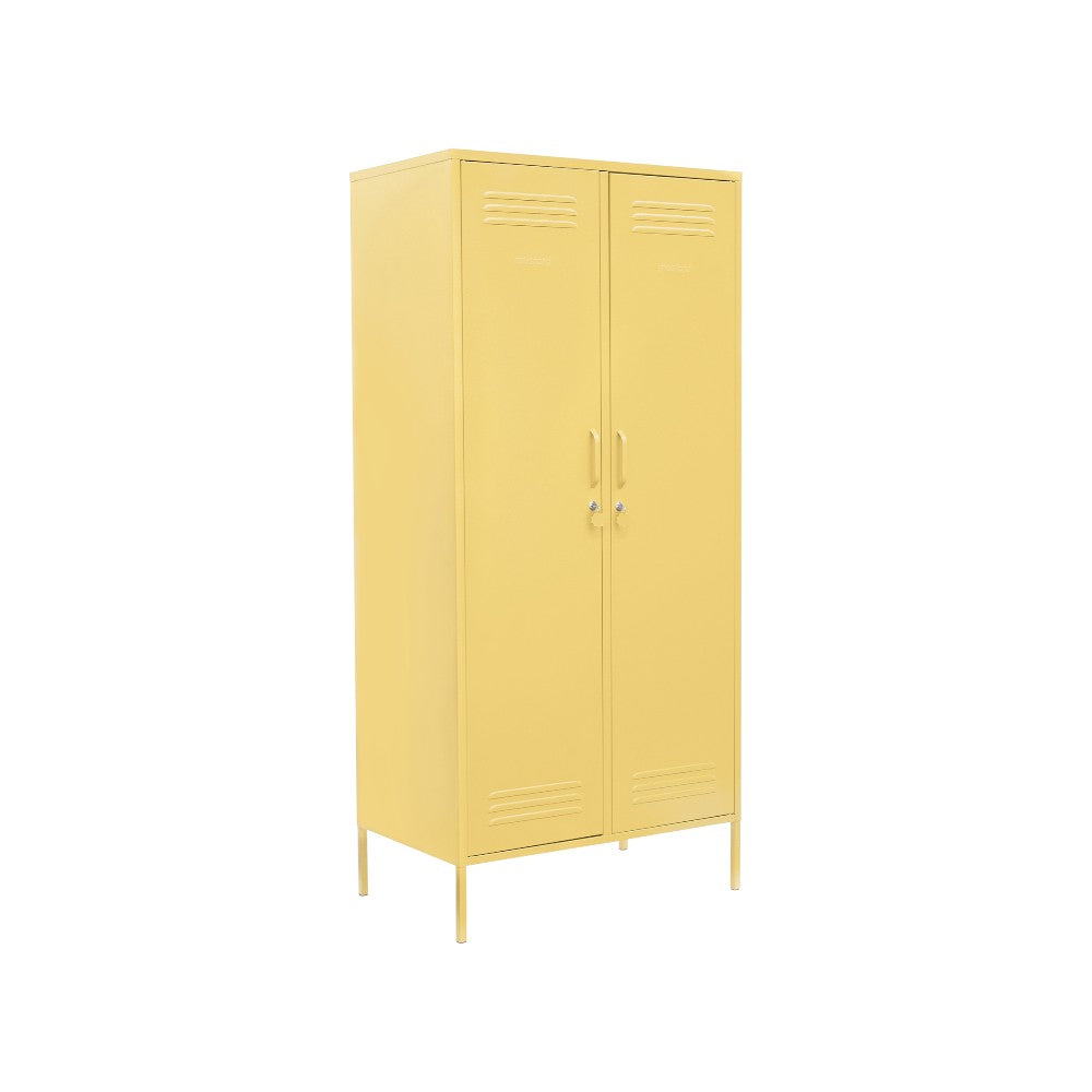 Twinny metal cabinet, yellow