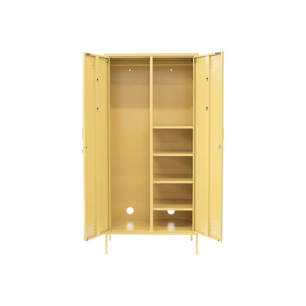 Twinny metal cabinet, yellow
