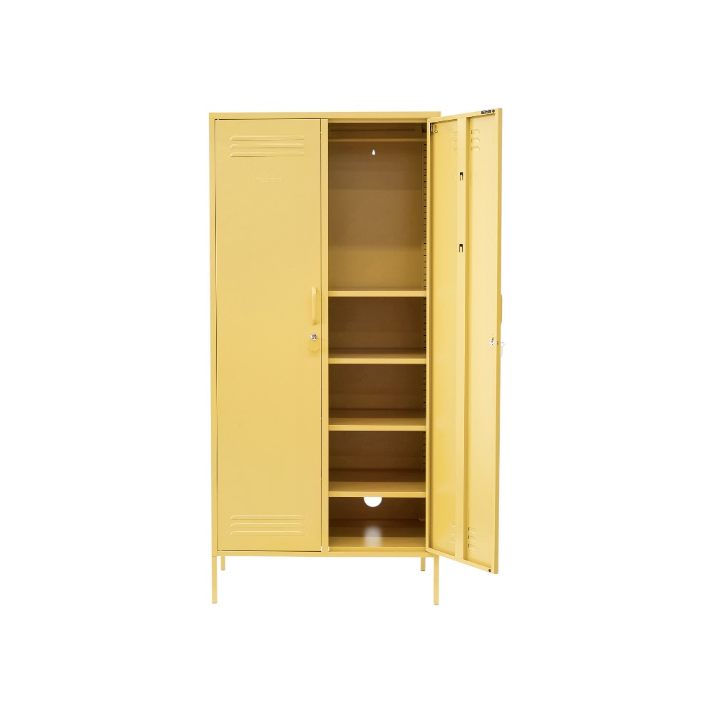 Twinny metal cabinet, yellow