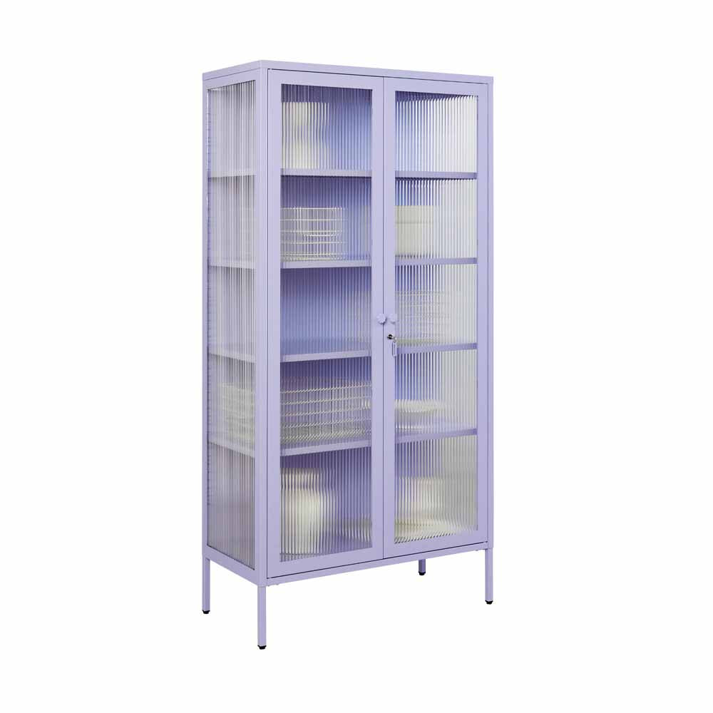 ארון דלתות זכוכית COLLECTOR סגול בהיר