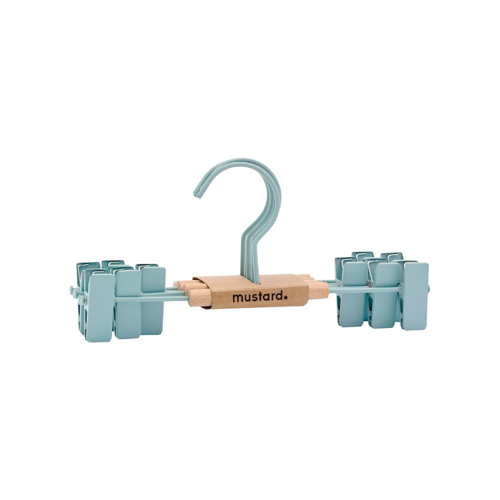 Set of 5 light blue hair clips for children