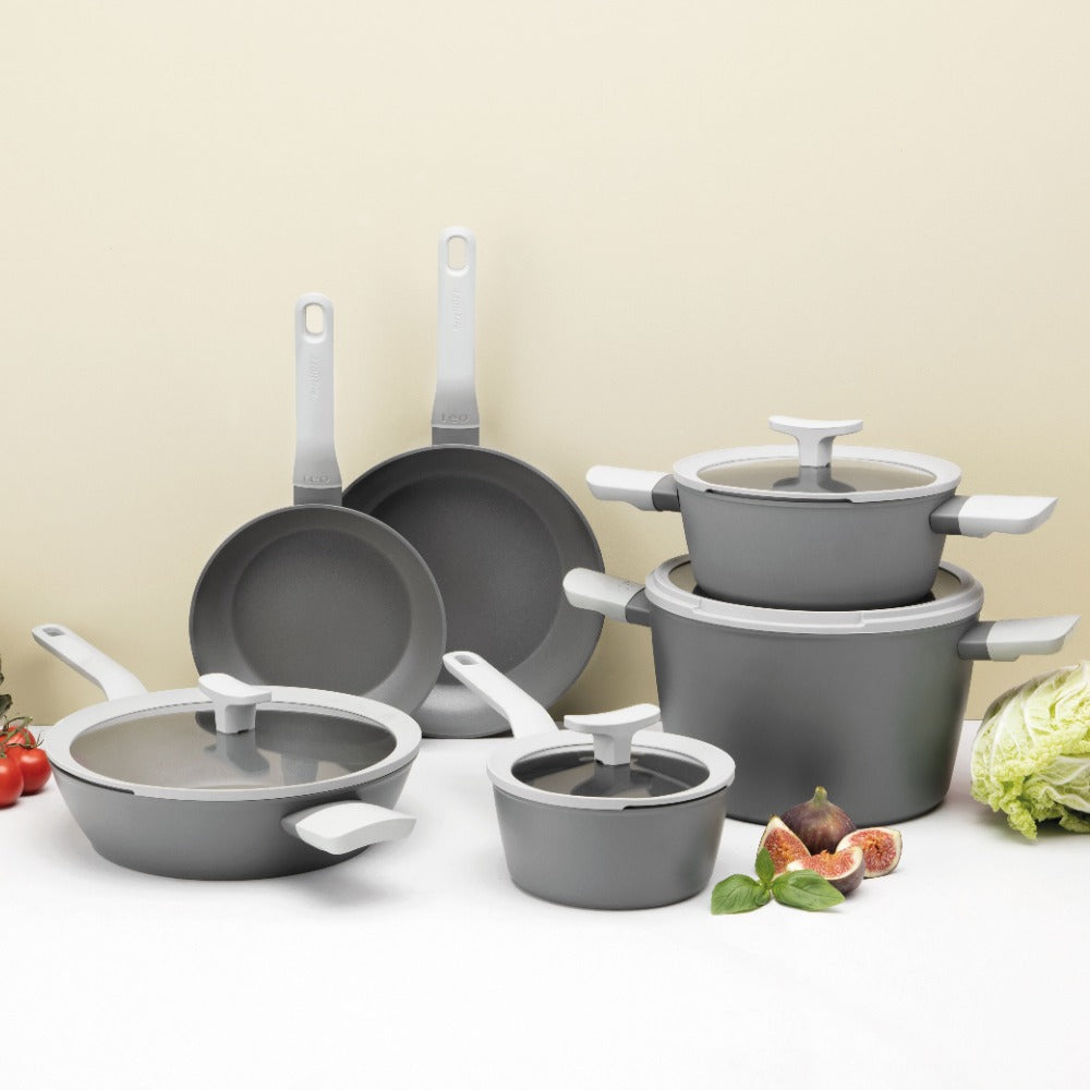 סט 10 חלקים cookware אפור