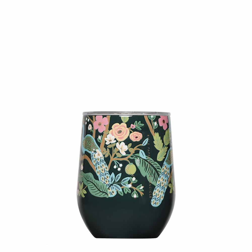 כוס STEMLESS 350ML טווס כחול