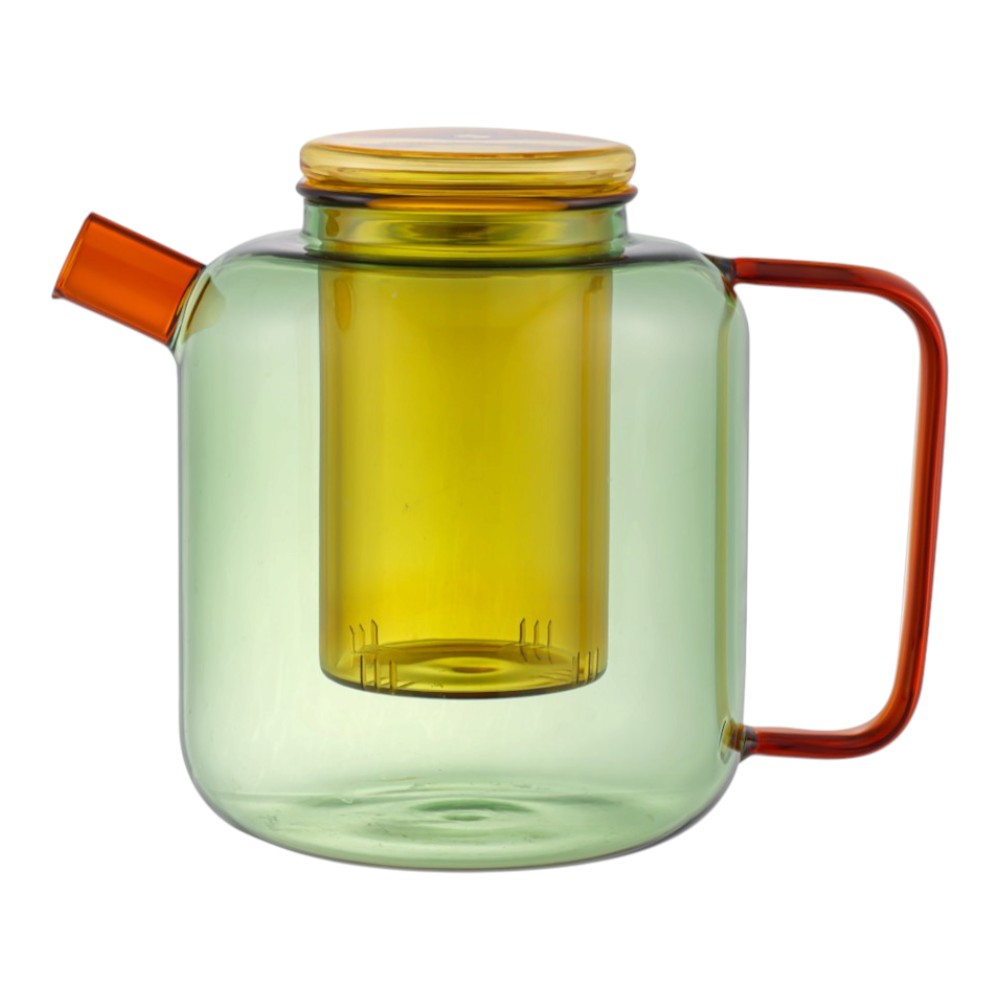 קנקן תה זכוכית BLOOM 1.6L - ירוק