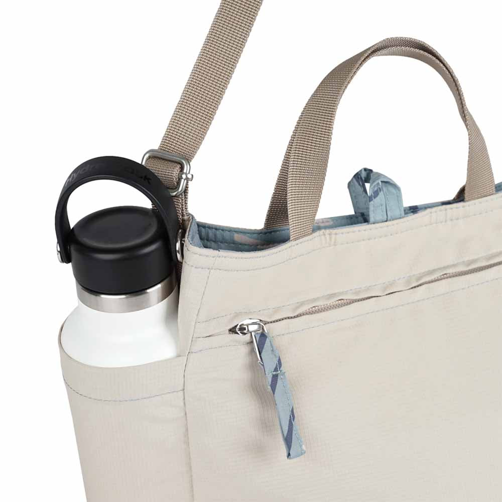 תיק צד דו צדדי תכלת פסים / בז NIKO