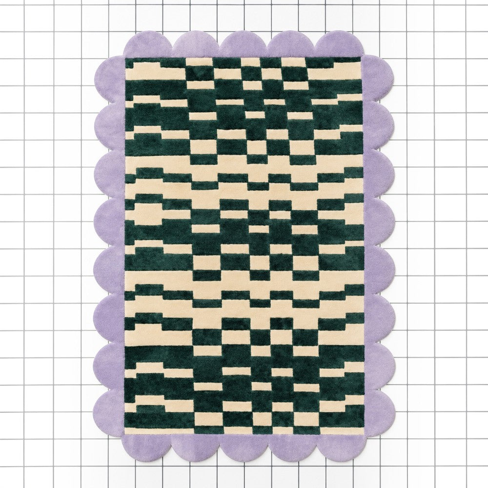 שטיח צמר MARGARITA ירוק כהה 150X240 ס״מ