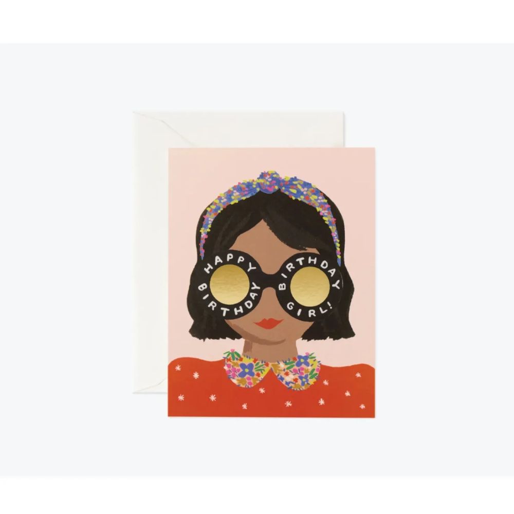 כרטיס ברכה Headband Birthday Girl