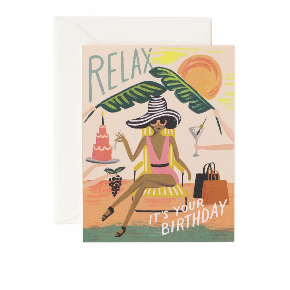 כרטיס ברכה Relax Birthday