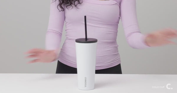 כוס פיית קש 709ML פרחוני