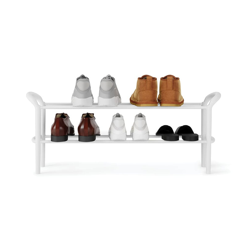 מעמד נעליים 2 קומות SHOESTACK לבן