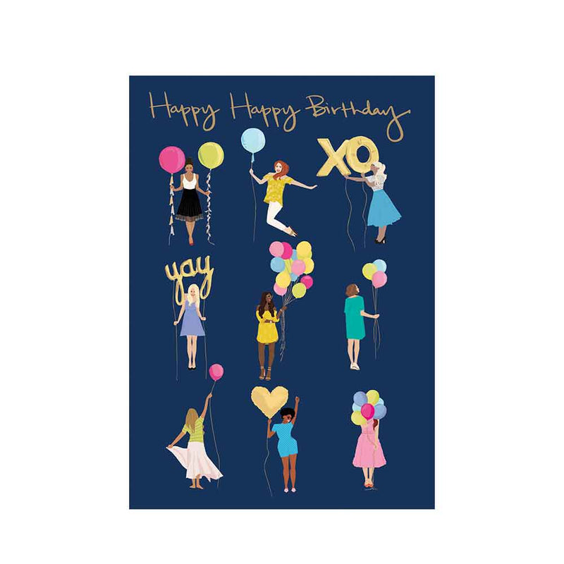 כרטיס ברכה יום הולדת לבת בלונים