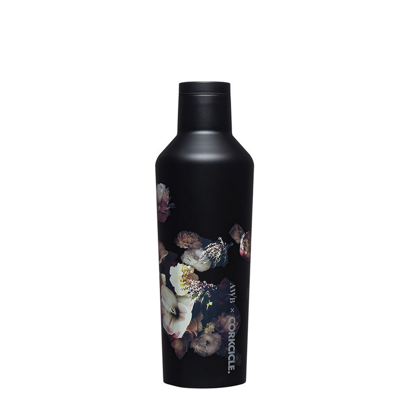 בקבוק 475ML פרחים שחור