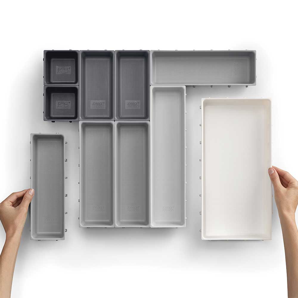 ארגונית סכום Drawer אפור 10 חלקים
