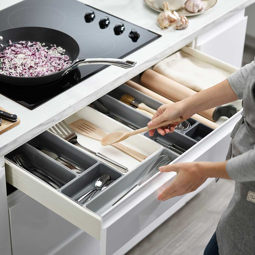 ארגונית סכום Drawer אפור 10 חלקים